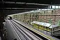 An overall view of the station, from the top of the footbridge.