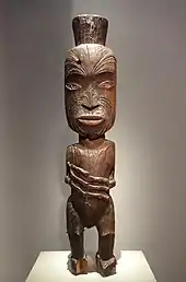 Image 21Tekoteko from the gable of a wharenui, Te Arawa (20th century) (from Culture of New Zealand)