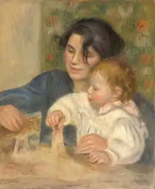 Gabrielle Renard and infant son Jean Renoir, 1895