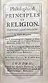 Philosophical Principles, Part I (1705) and II (1715), 1724.