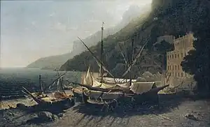 View at Amalfi, Bay of Salerno, 1857