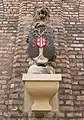 This lion used to be on the staircase and is visible in Gerrit Adriaensz Berckheyde painting of 1671