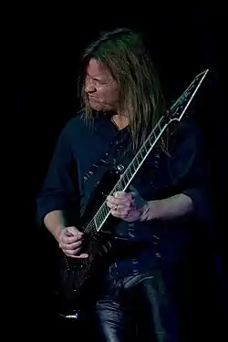 Drover performing with Megadeth in Dubai, 2005