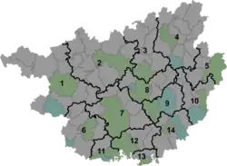 Luocheng is located in Guangxi