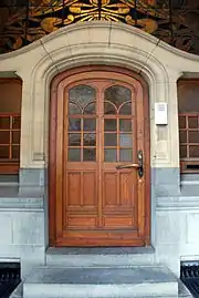 Entrance of the Hotel Otlet in Brussels