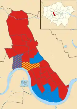 Hammersmith and Fulham 1986 results map