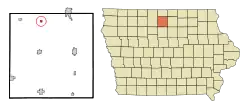 Location of Crystal Lake, Iowa