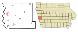Location of Mondamin, Iowa