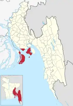 Location of Hatiya