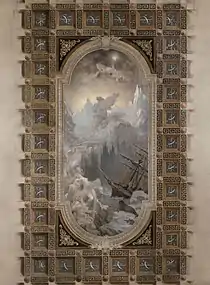 North entrance lounge: L'Aurore boréale, 1892 (ceiling), Petit Palais.