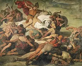 Der siegreich vordringende Hermann("The Victorious Advancing Hermann")— Krefeld, completed in 1873