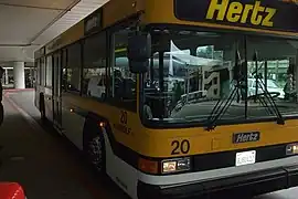 H2000LF (1998) for Hertz, note large destination/headsign and center door