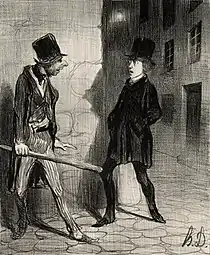 What Time is it Please, published in Le Charivari (1839), lithograph, 24.1 x 19.8 cm. Cleveland Museum of Art