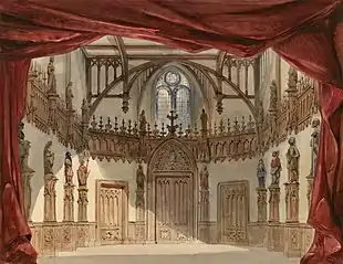 Image 148Set design for Act 2 of Les Burgraves, by Humanité René Philastre and Charles-Antoine Cambon (restored by Adam Cuerden) (from Wikipedia:Featured pictures/Culture, entertainment, and lifestyle/Theatre)