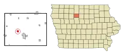 Location of Rutland, Iowa
