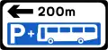 Sign F 208LPark and Ride Advance Direction
