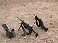 Negev (on the left), M4A1 (on the right)