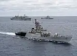 Kulish  underway with U.S Navy during Exercise Malabar 2012.