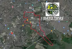 Barangay Ibayo Tipas Satellite View Map.