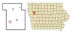 Location of Battle Creek, Iowa