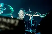 Wayne performing with In Flames in 2018