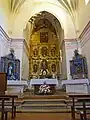 Interior of the church with the central altarpiece