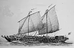 Image 501890 illustration by Rafael Monleón of a late 18th-century Iranun lanong warship. The Malay word for "pirate", lanun, originates from an exonym of the Iranun people (from Piracy)
