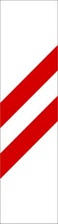 Level crossing countdown marker (placed at two-thirds of the distance from the crossing, usually 100 m)