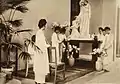 At the gallery of Hanoi in 1930
