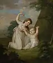 Double portrait of sisters Sophie and Emma Charlotte Constanze von Wylich und Lottum  [de], early 19th century.