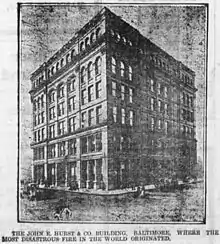 Image 26John E. Hurst Building, site of the fire's outbreak (from Great Baltimore Fire)