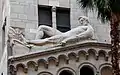 Architecture, façade sculpture at 4th floor, left side
