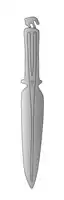 Karasuk culture. Dagger with animal top.