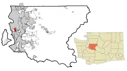 Location of Riverton-Boulevard Park, Washington