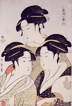 Three Beauties of the Present DayUtamaro, c. 1793