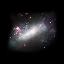 Large Magellanic Cloud as photographed by amateur astronomer. Unrelated stars have been edited out.
