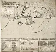 The French fleet in front of Algiers in 1682.