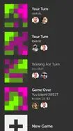 Grids showing past games are stacked vertically.
