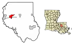 Location of Walker in Livingston Parish, Louisiana.