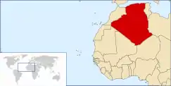 Location of Algeria