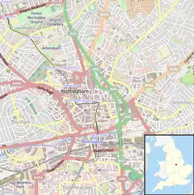Cock and Hoop, Nottingham is located in Nottingham