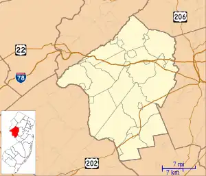 Red Mill (Clinton, New Jersey) is located in Hunterdon County, New Jersey