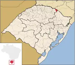 Location of Barracão