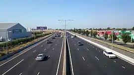 Tullamarine Freeway looking south at Airport West