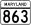 Maryland Route 863 marker