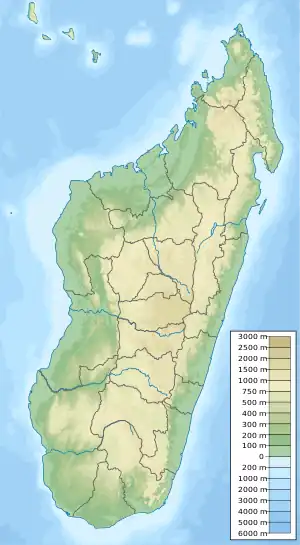 Map showing the location of Sainte Luce Reserve