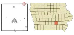 Location of Barnes City, Iowa