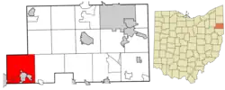 Location of Smith Township in Mahoning County