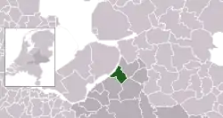 Highlighted position of Elburg in a municipal map of Gelderland