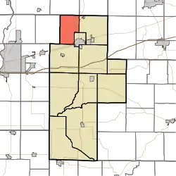Location of Dick Johnson Township in Clay County